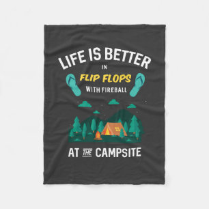 Couverture Polaire Camping - Flip Flops Avec Fireball