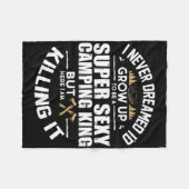 Couverture Polaire Camping Men Camper Rv Camping Vacation Camping Dad (Devant (Horizontal))