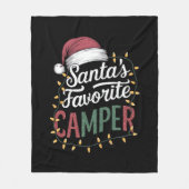 Couverture Polaire Camping Noël Père Noël Favori Camper Cadeau (Devant)