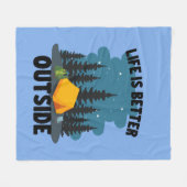 Couverture Polaire Camping Outdoor Lover (Devant (Horizontal))