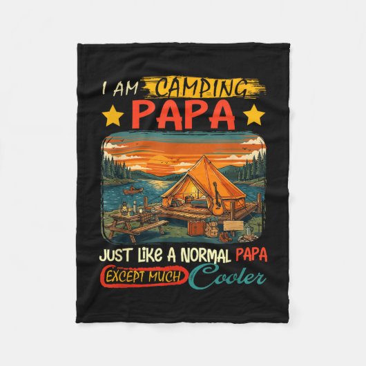 Couverture Polaire Camping papa définition beaucoup plus cool fête de (Devant)