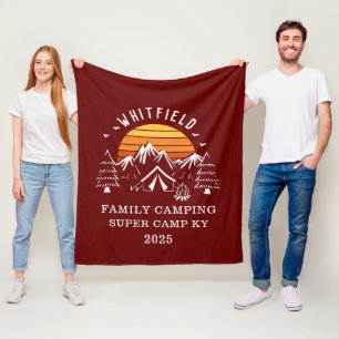 Couverture Polaire Camping Retro Family Vacation Matching