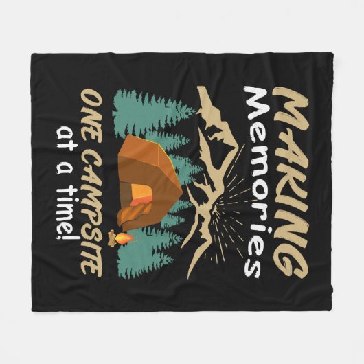 Couverture Polaire CAMPING, souvenirs (Devant (Horizontal))