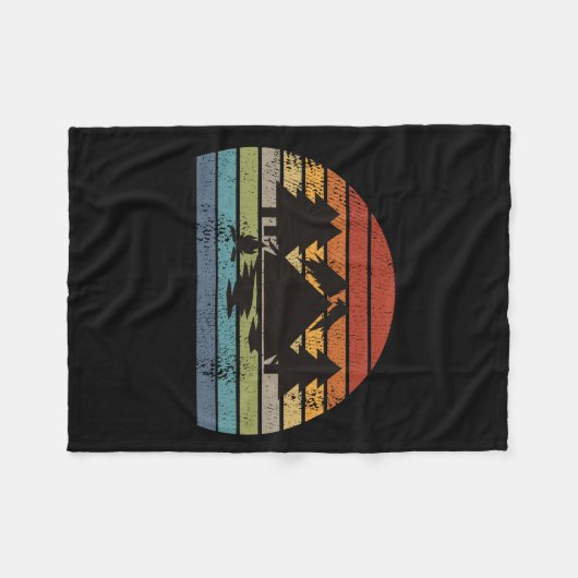 Couverture Polaire Camping Tentes Rétro (Devant (Horizontal))