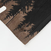 Couverture Polaire Camping Trailer Happy Campers Forêt Bois rustique (Coin)