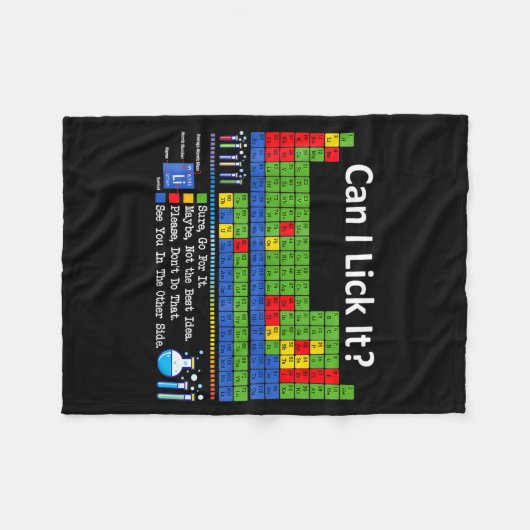 Couverture Polaire Can I Lick It Periodic Table Chart Science Teacher (Devant (Horizontal))
