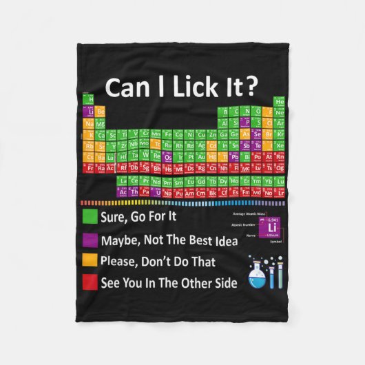 Couverture Polaire Can I Lick It Periodic Table Chart Science Teacher (Devant)