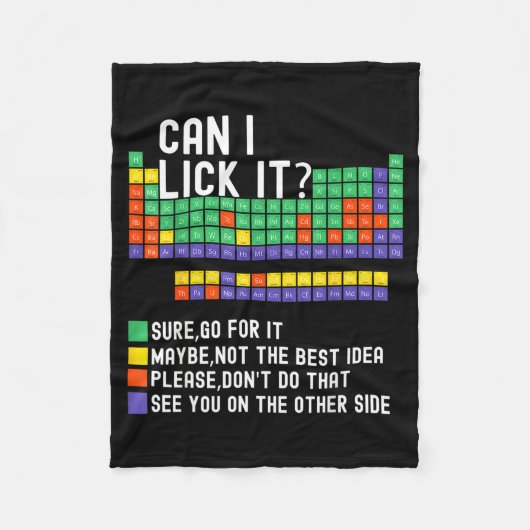 Couverture Polaire Can I Lick It Periodic Table Funny Science Teacher (Devant)