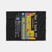 Couverture Polaire Can I Lick It Periodic Table Funny Science Teacher (Devant (Horizontal))