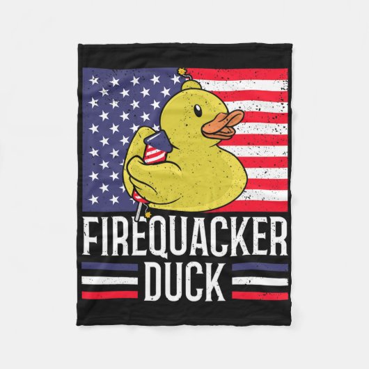 Couverture Polaire Canard 4 juillet Firequacker Independe (Devant)
