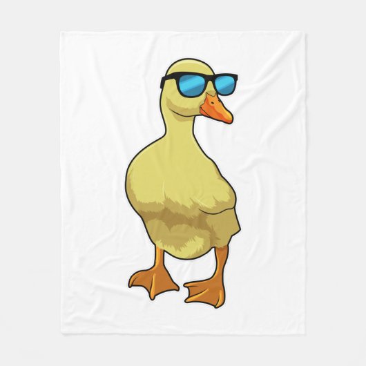 Couverture Polaire Canard avec des lunettes de soleil (Devant)