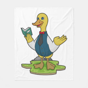 Couverture Polaire Canard comme enseignant avec livre