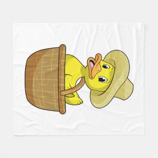 Couverture Polaire Canard comme fermier avec panier (Devant (Horizontal))