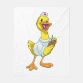 Couverture Polaire Canard comme infirmière avec coeur (Devant)