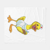Couverture Polaire Canard comme infirmière avec coeur (Devant (Horizontal))