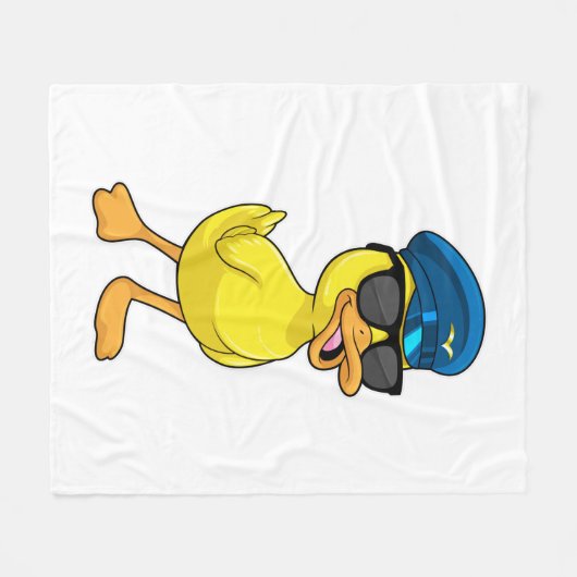 Couverture Polaire Canard comme pilote avec casquette pilote (Devant (Horizontal))