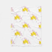 Couverture Polaire Canard dans les bulles roses (Devant)