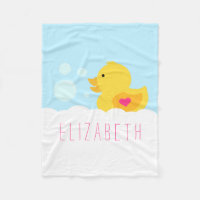 Canard En Caoutchouc Au Coeur Rose