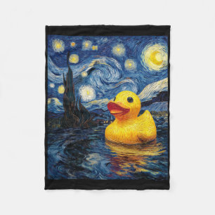 Couverture Polaire Canard en caoutchouc Duckie Ducky Van Gogh Style N