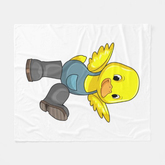 Couverture Polaire Canard en fermier avec des bottes (Devant (Horizontal))