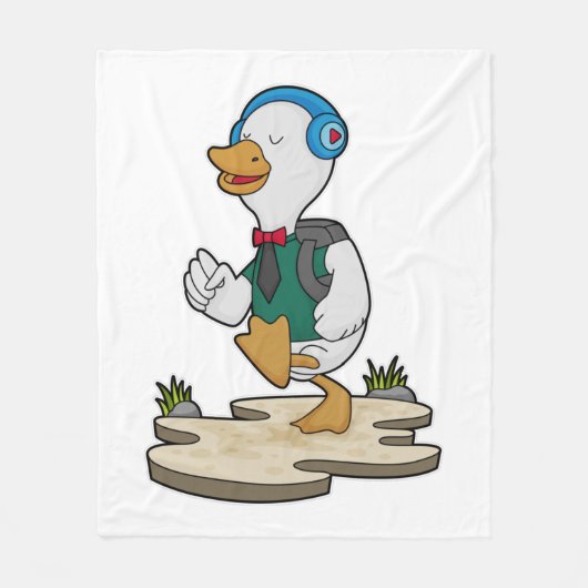 Couverture Polaire Canard en randonneur avec sac à dos (Devant)