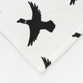 Couverture Polaire Canard volant moderne noir et blanc (Coin)