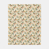 Couverture Polaire Canards colverts dans un motif de forêt (Devant)