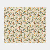 Couverture Polaire Canards colverts dans un motif de forêt (Devant (Horizontal))