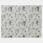 Couverture Polaire Canards de Haute Couture et poulets bébé (Devant (Horizontal))