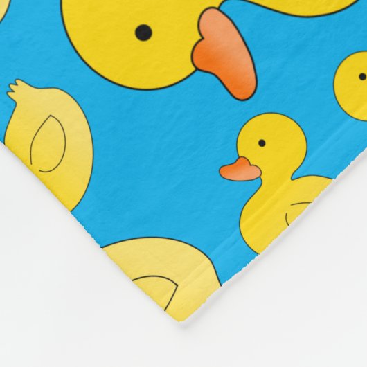 Couverture Polaire Canards mignons en caoutchouc de bleu de ciel (Coin)