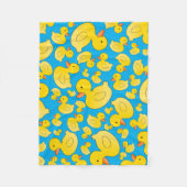 Couverture Polaire Canards mignons en caoutchouc de bleu de ciel (Devant)