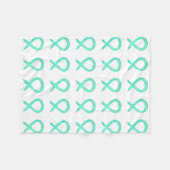 Couverture Polaire Cancer du foie Jade Sensibilisation Ruban Toison B (Devant (Horizontal))