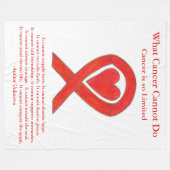 Couverture Polaire Cancer du Sang Rouge Sensibilisation Ruban Couvert (Devant (Horizontal))