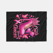 Couverture Polaire Cancer Du Sein Combattre Comme Une Reine Noir Afro (Devant (Horizontal))