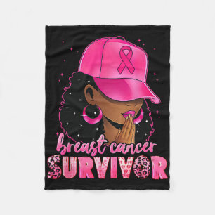 Couverture Polaire Cancer du sein Survivante Black Women Afro African