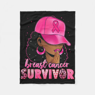 Couverture Polaire Cancer du sein Survivante Black Women Afro African
