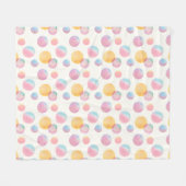 Couverture Polaire Candy Bubbles Cosy Fleece Blanche (Devant (Horizontal))