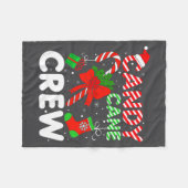 Couverture Polaire Candy Cane Crew Christmas Funny Xmas Matching Fami (Devant (Horizontal))