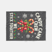 Couverture Polaire Candy Cane Crew We Stick Together Christmas Costum (Devant (Horizontal))