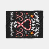 Couverture Polaire Candy Cane Crew We Stick Together Family Matching  (Devant (Horizontal))