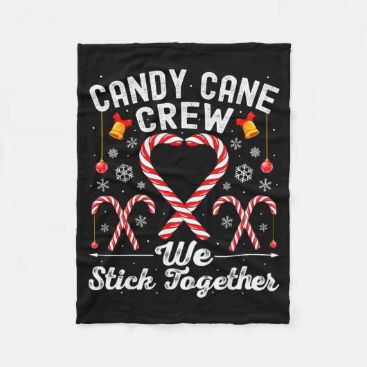 Couverture Polaire Candy Cane Crew We Stick Together Family Matching  (Devant)