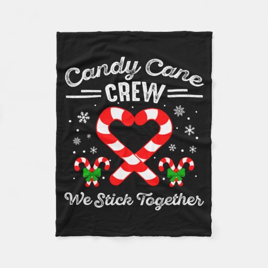 Couverture Polaire Candy Cane Heart Crew We Stick Together Matching P (Devant)