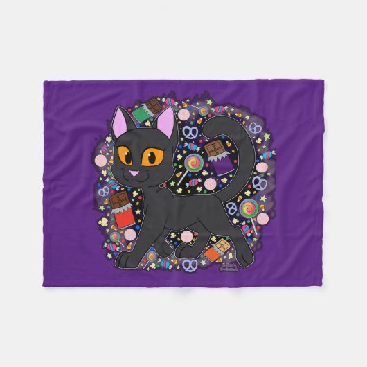 Couverture Polaire Candy Cat (Devant (Horizontal))