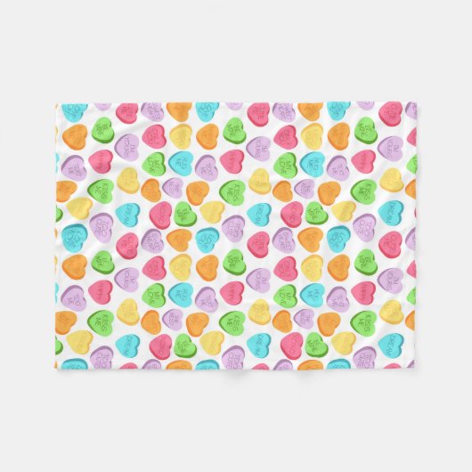 Couverture Polaire Candy Hearts (Devant (Horizontal))