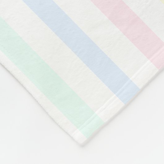 Couverture Polaire Candy Stripes Pastel Arc-en-ciel Couleurs Grand Bé (Coin)