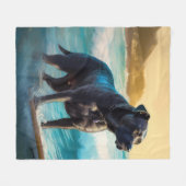 Couverture Polaire Cane Corso Beach Surf Peinture (Devant (Horizontal))