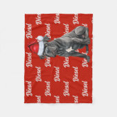 Couverture Polaire Cane Corso Chien avec nom Motif Noël (Devant)