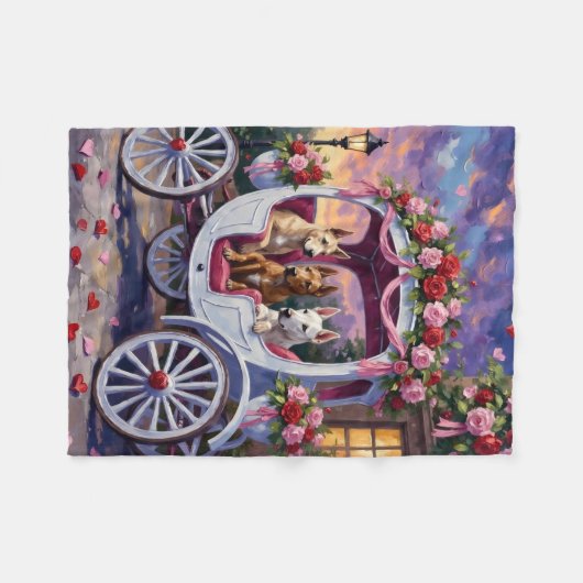 Couverture Polaire cane corso Dog Valentine's Day (Devant (Horizontal))