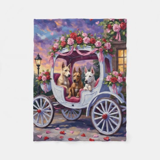 Couverture Polaire cane corso Dog Valentine's Day (Devant)