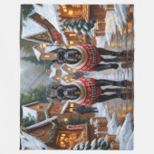 Couverture Polaire Cane Corso Dogs Christmas Snow Holiday (Devant)